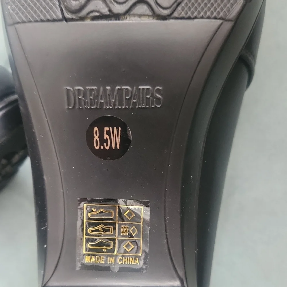 Dream Pairs Womans Elegant Black Slip-On Loafers - Picture 3 of 5